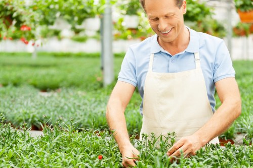 Low-carbon van used for sustainable gardening work
